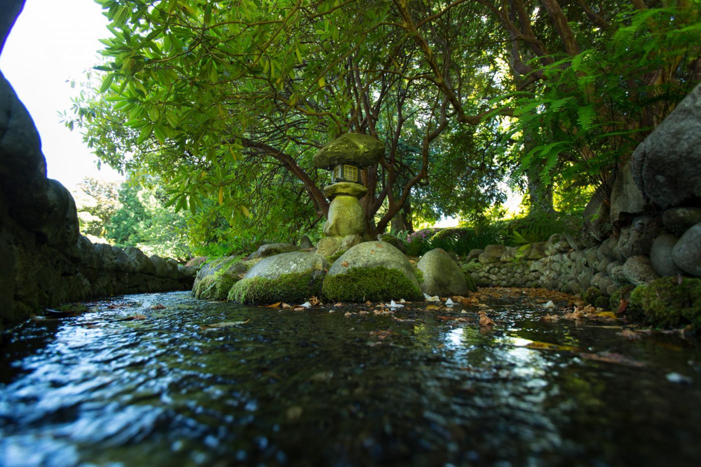 Water Statue in the Japanese Garden