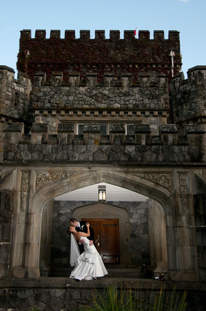 Bride &amp; Groom at Hatley Castle