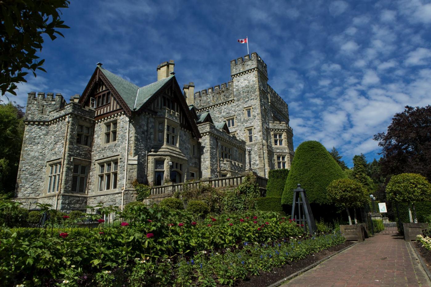 View of Hatley Castle from the Italian Gardens